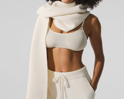 Merino Wool Oversized Scarf - Ivory