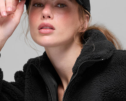 Wool Blend District Trucker Hat - Black