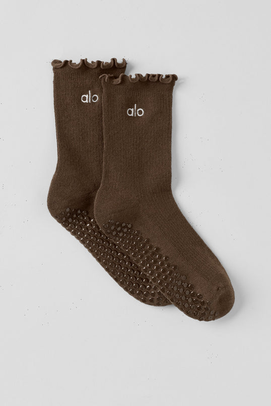 Lettuce Edge Grip Sock - Espresso