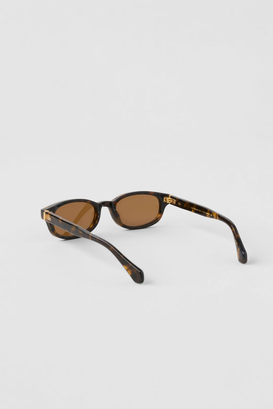 ALO Skinny Oval Sunglasses - Tortoise