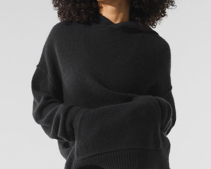 Wool Cashmere New Class Hoodie - Black