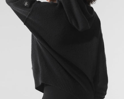 Wool Cashmere New Class Hoodie - Black