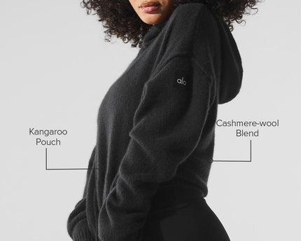 Wool Cashmere New Class Hoodie - Black