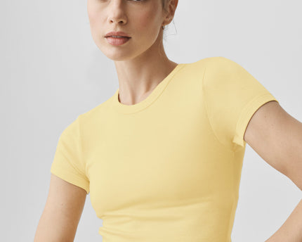 Cropped Timeless Tee - Warm Butter