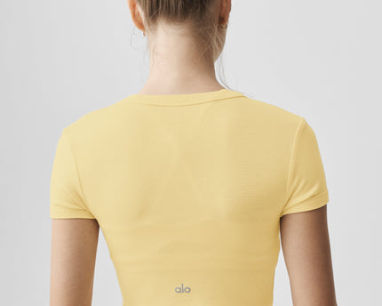 Cropped Timeless Tee - Warm Butter