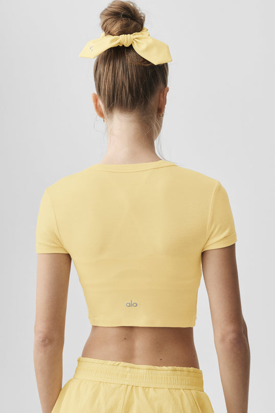 Cropped Timeless Tee - Warm Butter