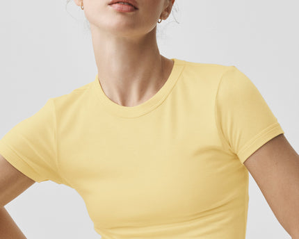 Cropped Timeless Tee - Warm Butter