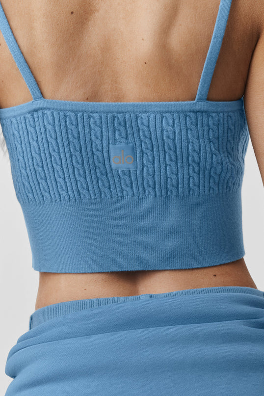 Mini Cable Sweater Tank - California Blue
