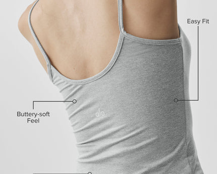 Alosoft Finesse Cami Tank - Vintage Athletic Heather