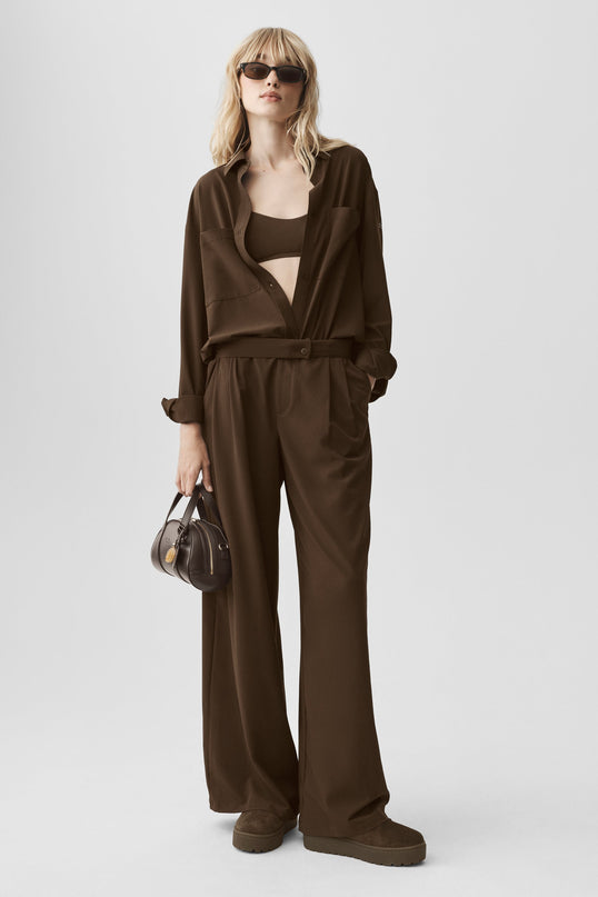 Dreamscape Button Down Long Sleeve - Espresso