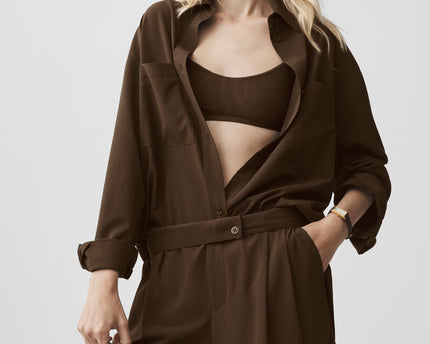 Dreamscape Button Down Long Sleeve - Espresso