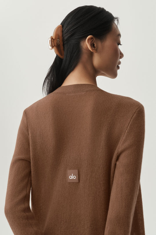 Sheer Cashmere Long Cardigan - Sun Kissed Brown