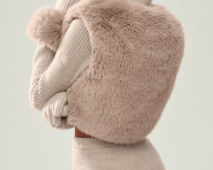 Faux Fur Cashmere Northstar Full Zip - Oat Heather
