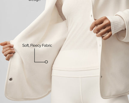 Polar Fleece Take Note Jacket - Ivory