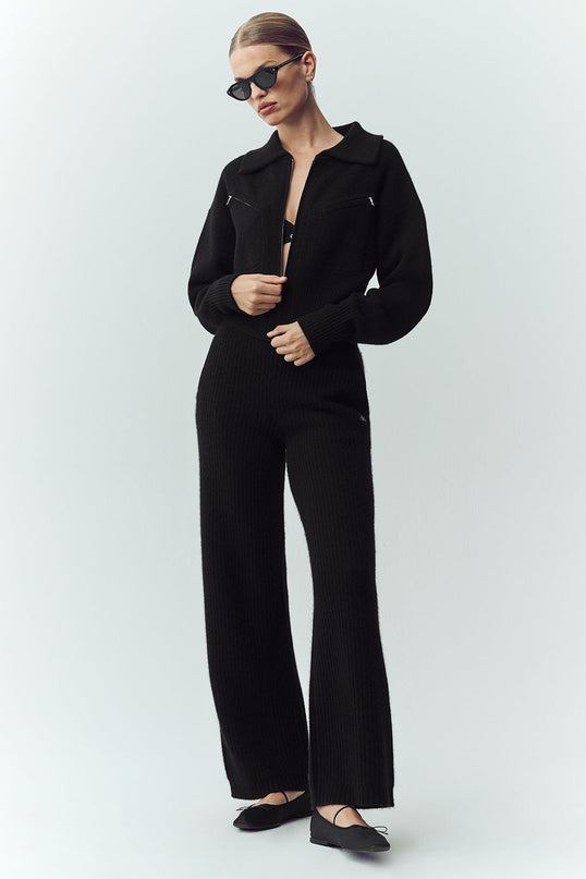 Cashmere Radiate Jacket - Black