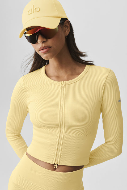 Seamless Ribbed Favorite Jacket - Warm Butter