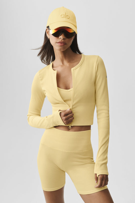 Seamless Ribbed Favorite Jacket - Warm Butter