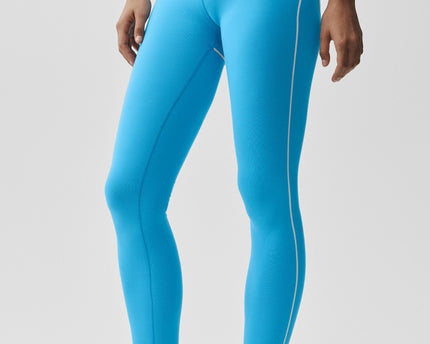 Airbrush High-Waist Heart Throb Legging - Azure Blue/White