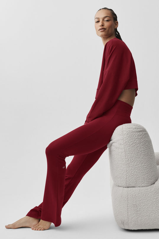 Sway Bootcut Sweatpant - Summer Romance Red