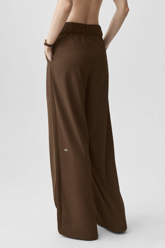 High-Waist Dreamscape Trouser (Short) - Espresso