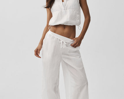 Ripstop Electric Straight Leg Pant - White