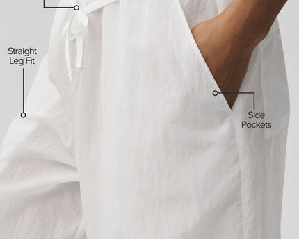 Ripstop Electric Straight Leg Pant - White