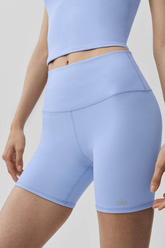 5' Airbrush High-Waist Biker Short - Light Provence Blue
