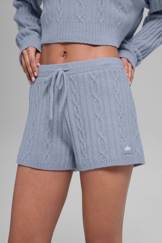 Cable Knit Winter Bliss Short - Winter Frost