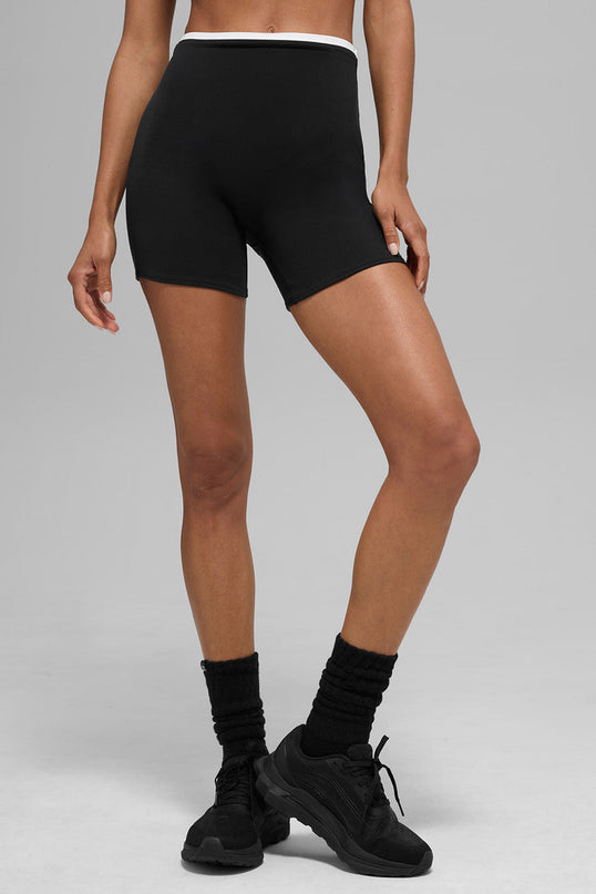 5' Airbrush Double Up Short - Black/White