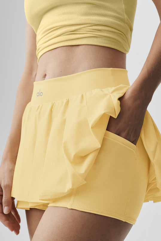 Double Or Nothing Tennis Skirt - Warm Butter