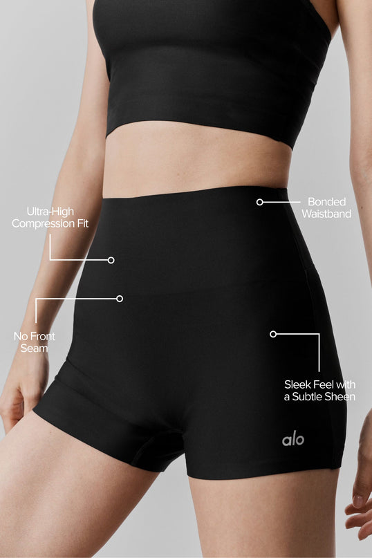 3' Airlift High-Waist Sleek Short - Black