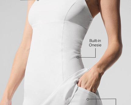 Breezy Tennis Dress - White