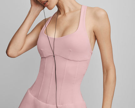 Airbrush Sparks Fly Corset Tennis Dress - Vintage Pink