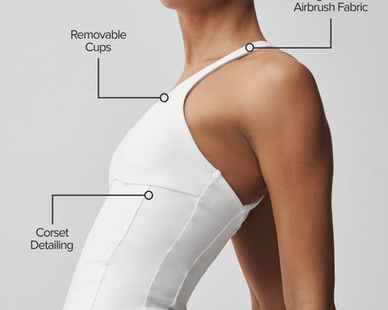 Airbrush Sparks Fly Corset Tank - White