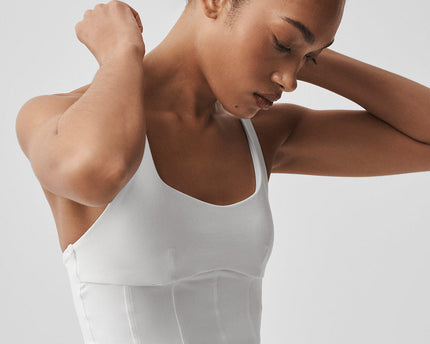 Airbrush Sparks Fly Corset Tank - White