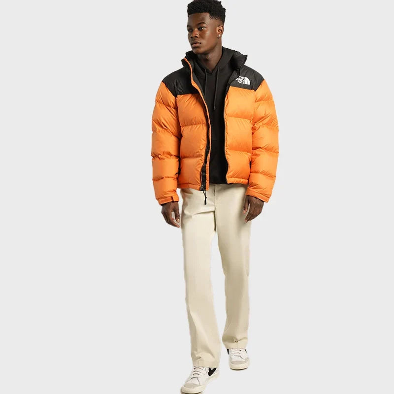Orange Retro Nuptse 700 Pour Homme