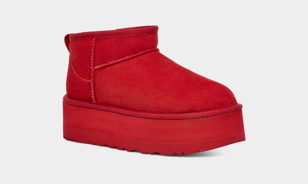Botte Classic Ultra Mini À Plateforme - Rouge