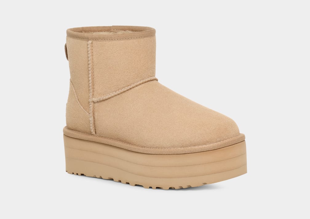 Botte Classic Mini À Platforme - Beige