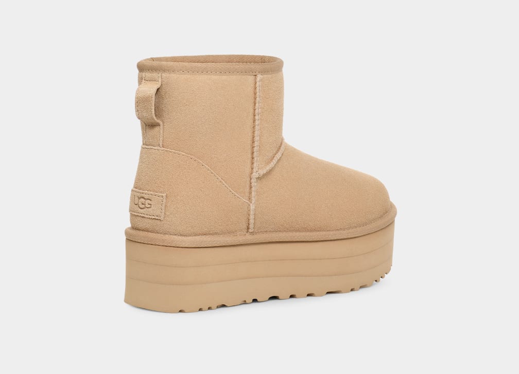 Botte Classic Mini À Platforme - Beige