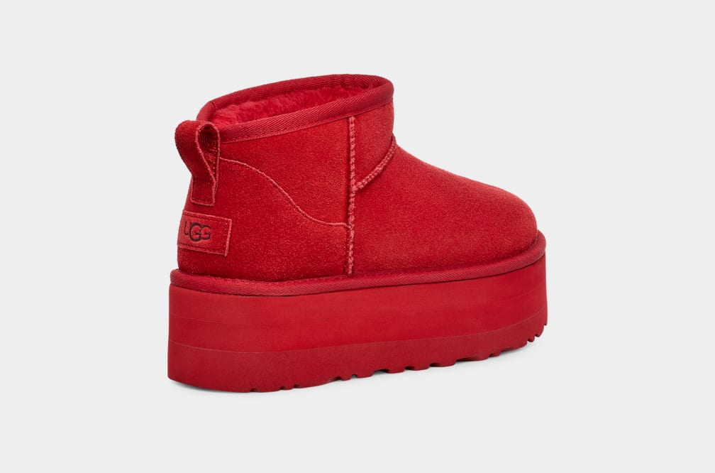 Botte Classic Ultra Mini À Plateforme - Rouge