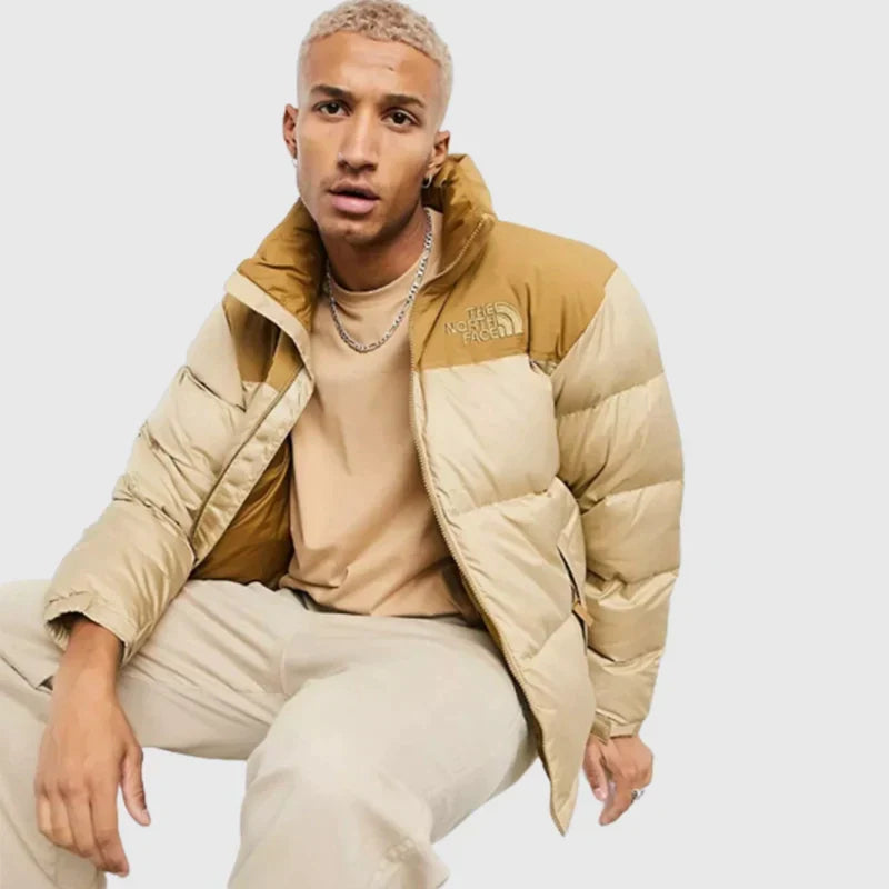 Brown Tan Nuptse 700 Pour Homme