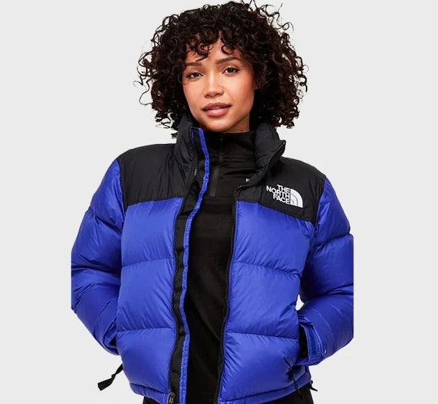 Blue Retro Nuptse 700 Pour Femme